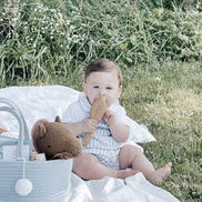 FEPHAS Rope Diaper Caddy | Misty Blue