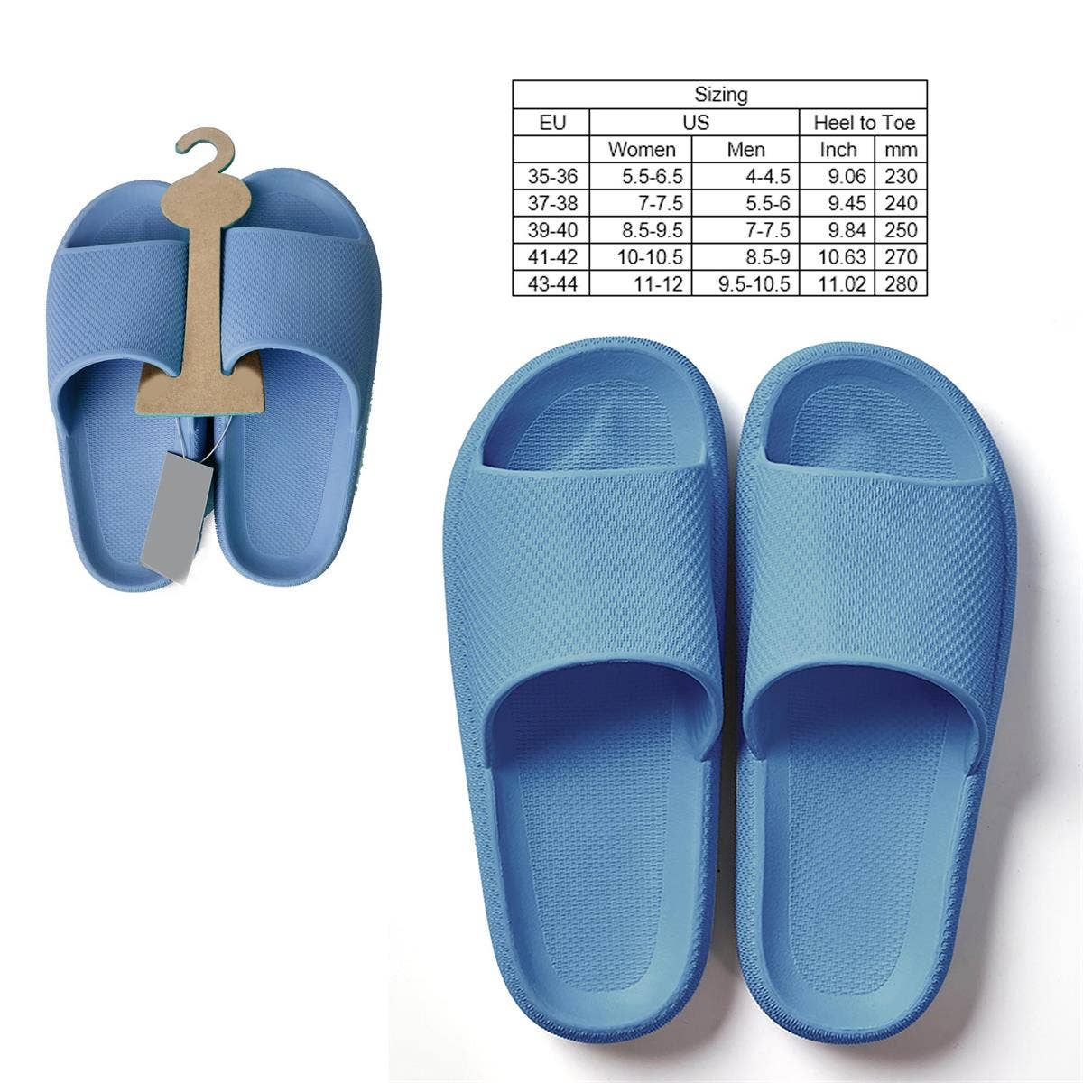 Bodico Adult Extra Plush Slides, 5 Sizes, 5 Colors