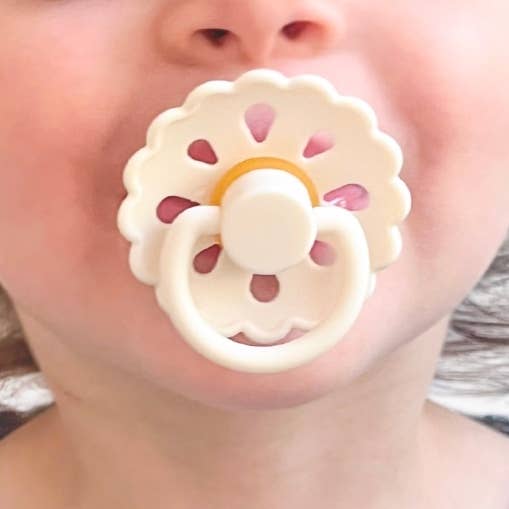 Baby bliss Natural Latex Pacifiers - Size 1 (0-6M) Blush & Cream