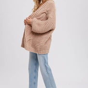 BLUIVY CHUNKY CABLE CARDIGAN