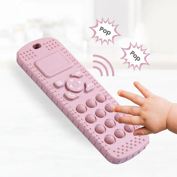 Baby bliss Sensory Popper Teether Phone - Sage