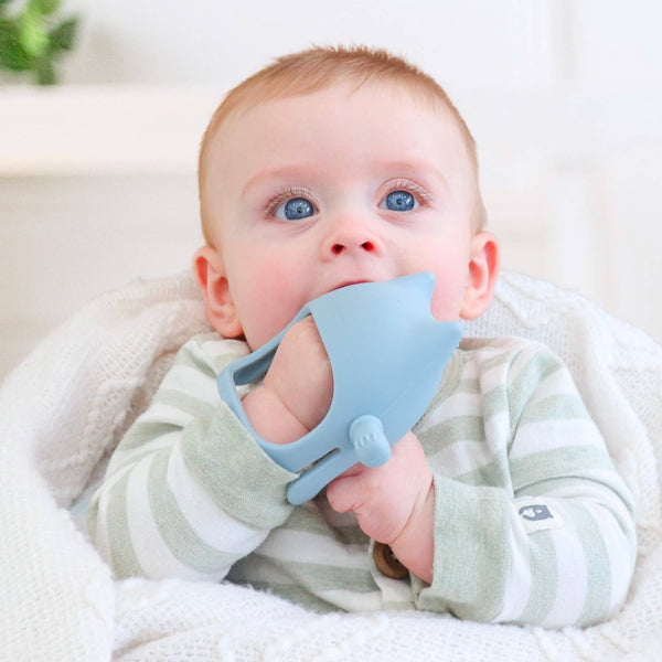 Baby Bliss Cat Teething Mitt - Cream