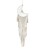 Crystolver Moon Macrame Wall Hanging  Dreamcatcher