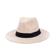SELINI Men's S/S Flat Brim Black Banded Fashion Fedora hat-FSS17137