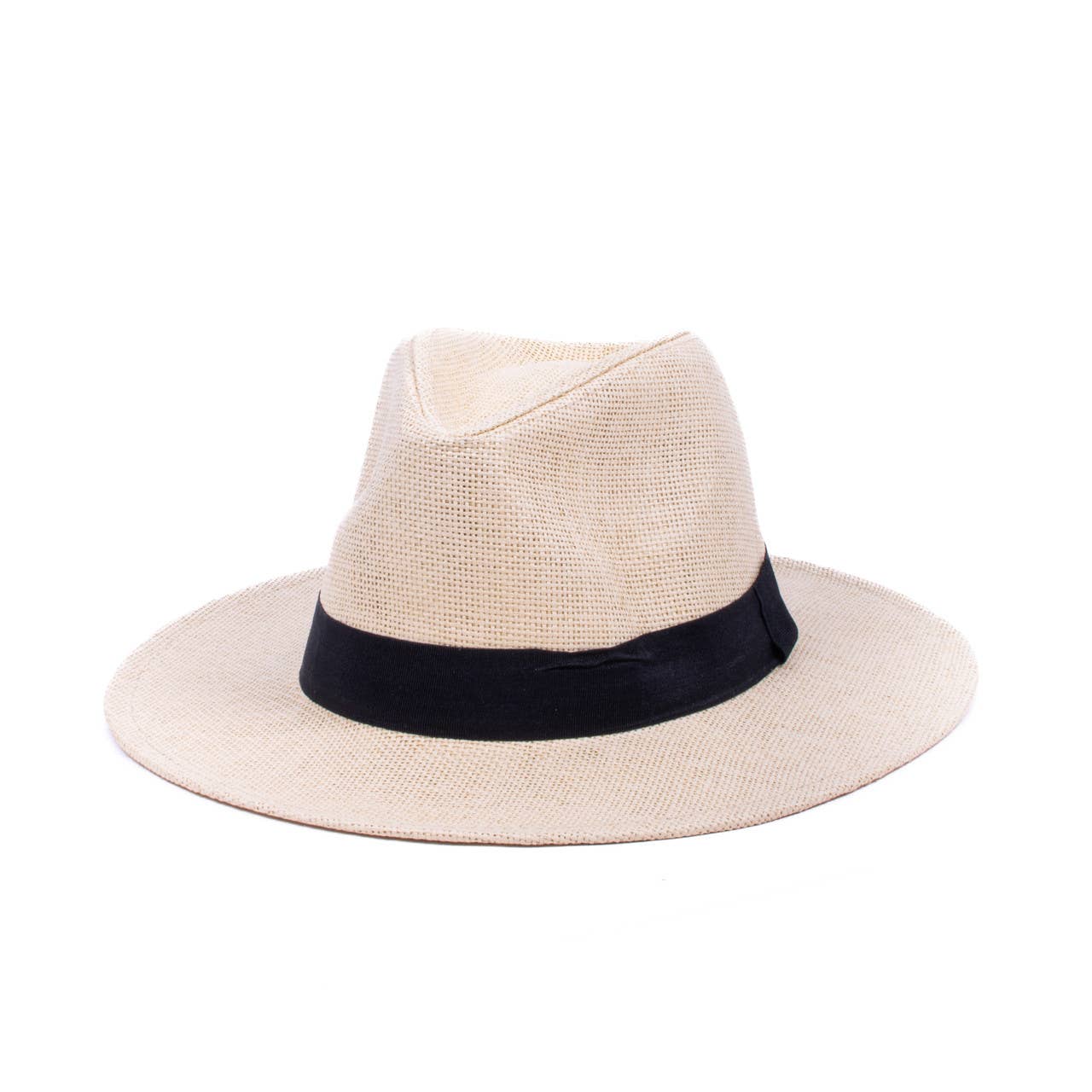 SELINI Men's S/S Flat Brim Black Banded Fashion Fedora hat-FSS17137