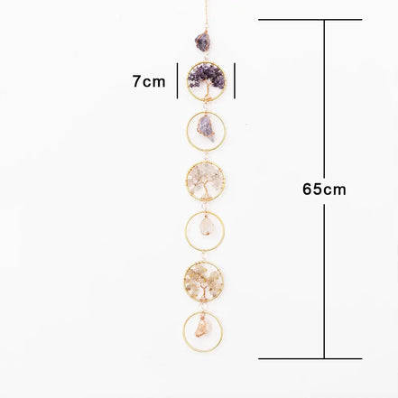 Crystolver Tree of Life Gemstone Beaded Wall Hanger