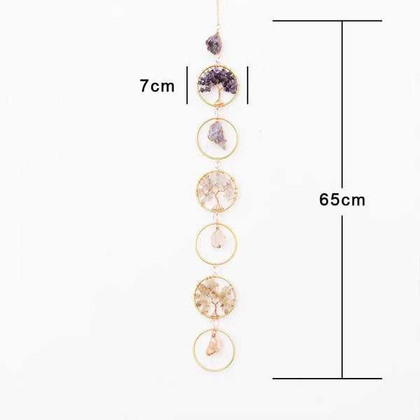 Crystolver Tree of Life Gemstone Beaded Wall Hanger
