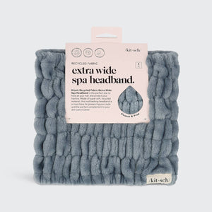 KITSCH Extra Wide Spa Headband - Misty Blue