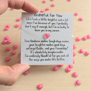 UPLIFTED INK Grateful for You Friendship Card – Mini Appreciation Card