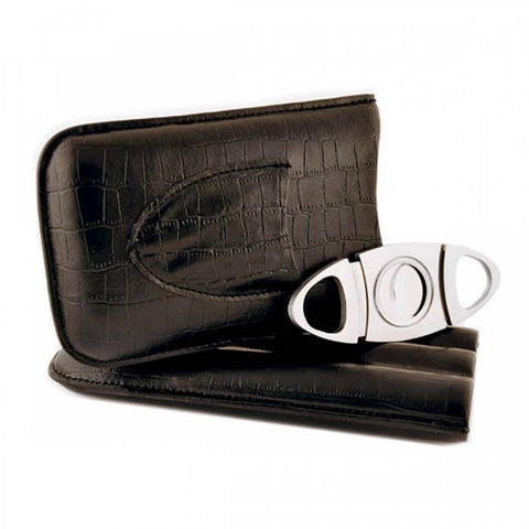 Leather  Case with Cigar Cutter