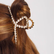 KITSCH Metal Rhinestone Loop Claw Clip 1pc- Gold