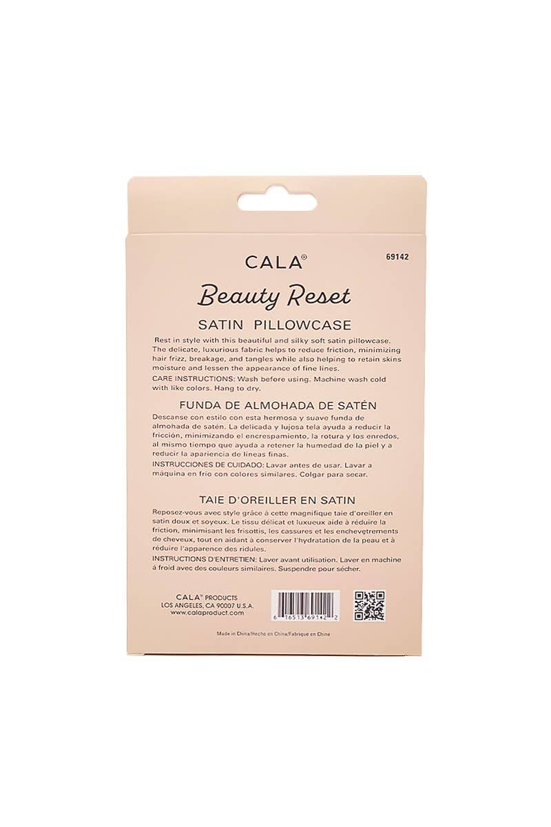 CALA 69142x Beauty Reset Satin Pillowcase Ivory - 6pc