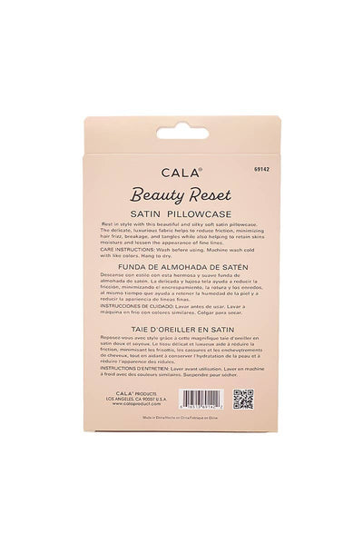 CALA 69142x Beauty Reset Satin Pillowcase Ivory - 6pc