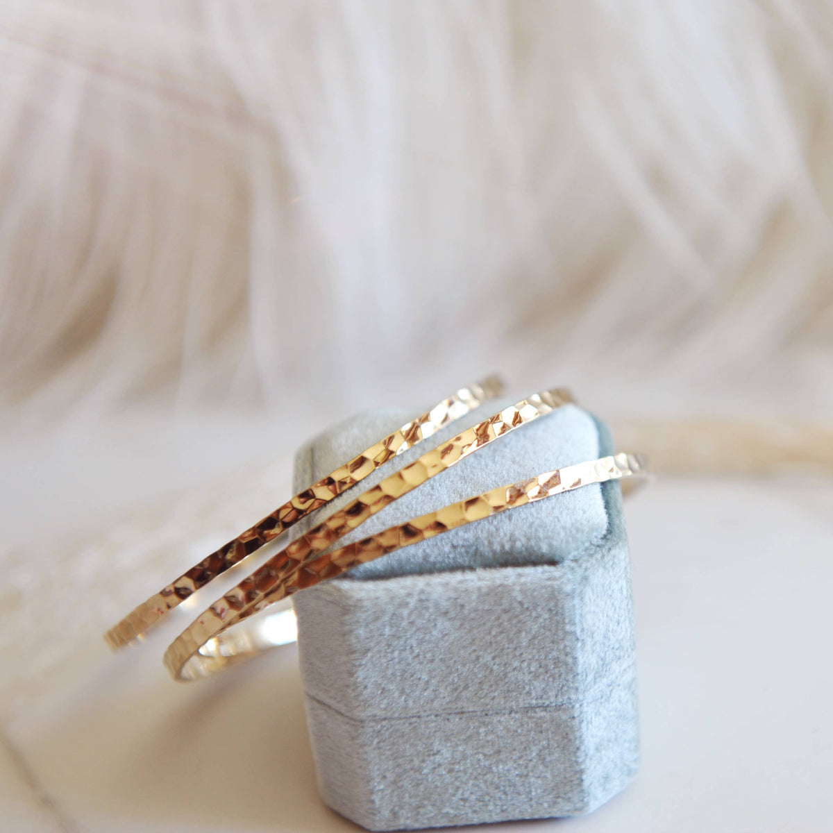Oh So Lovely Hammered gold bracelet, Dixie