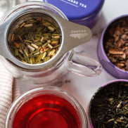 Tea Infuser with Dual-use Coaster Lid - Tea Steeper Strainer