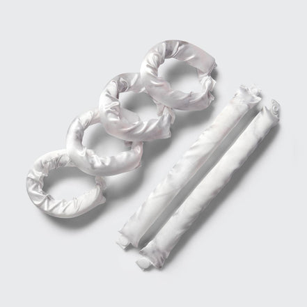 KITSCH Satin Heatless Pillow Rollers 6pc- Soft Marble