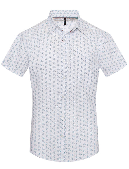 URBAN FITZ TOKU Classic Paisley Print Short-Sleeve Shirt
