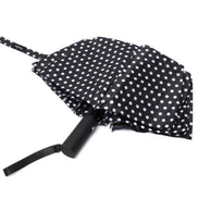 SELINI Compact Umbrella with White Polka Dots - Auto Open Umbrella