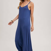 BLUIVY CRISS-CROSS BACK WIDE LEG JUMPSUIT