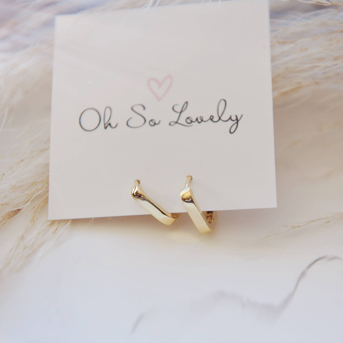 Oh So Lovely Gianna Square Hoop Earrings