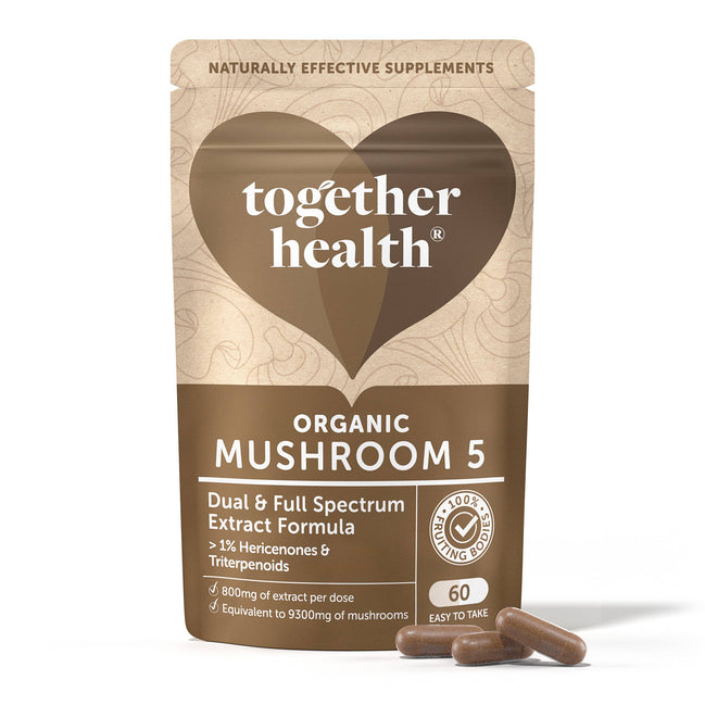 Together health Mushroom 5 Blend – 9300mg – High Strength – 60 Capsules