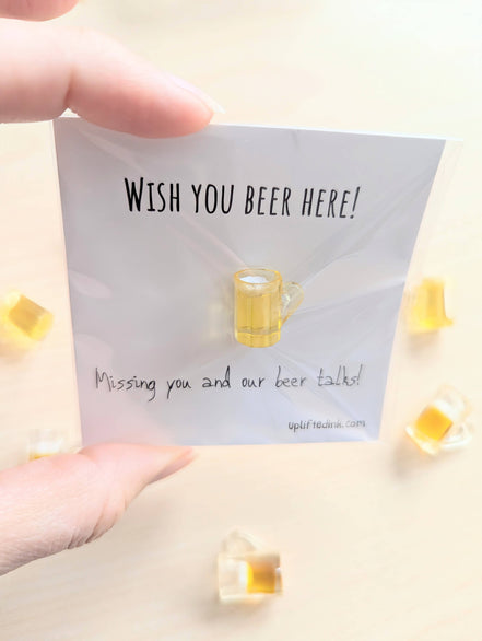 UNLIFTED INK Funny Beer Thinking of You Card with Mini Beer Mug | Gift