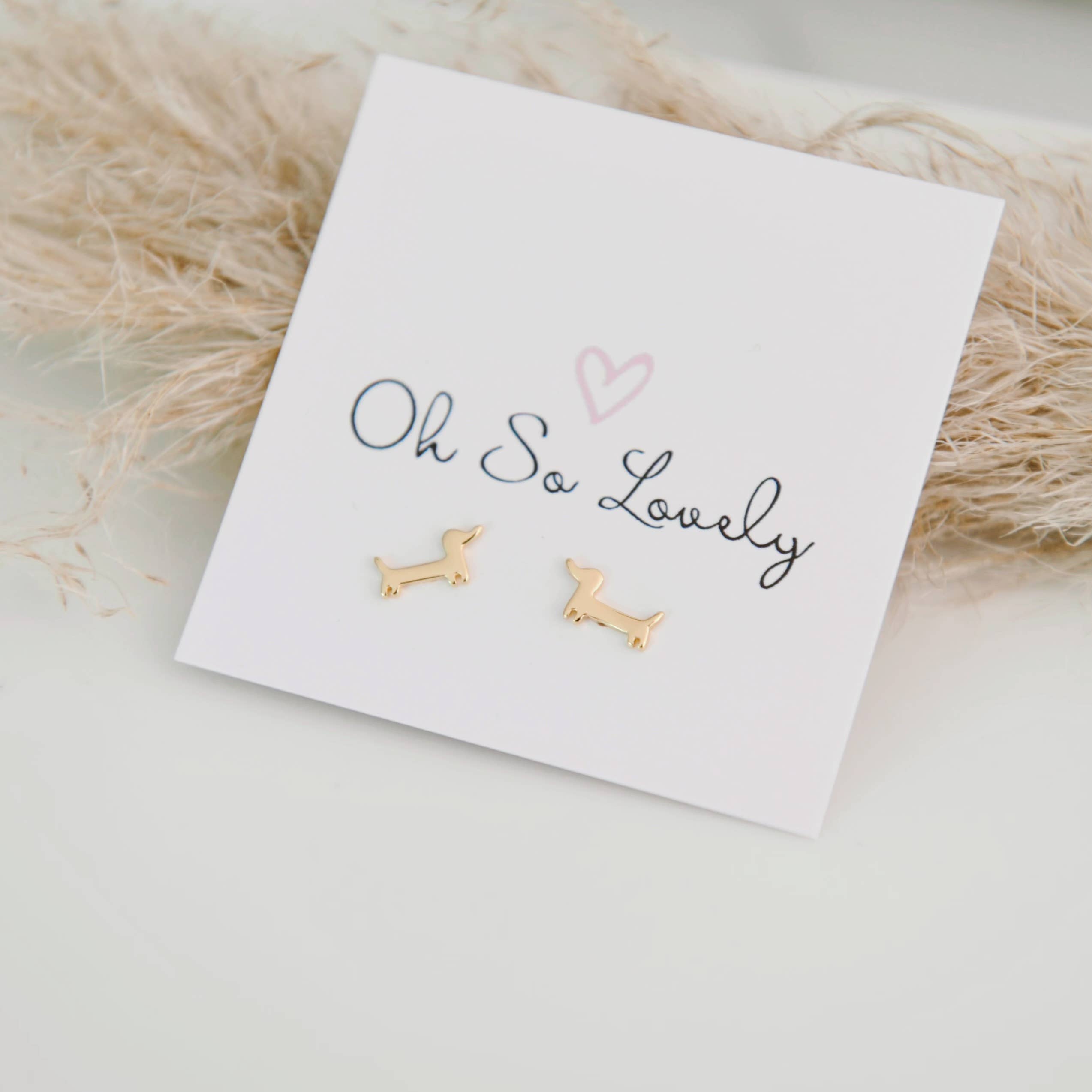 OH SO LOVELY Rowan Weiner Dog Stud Earrings
