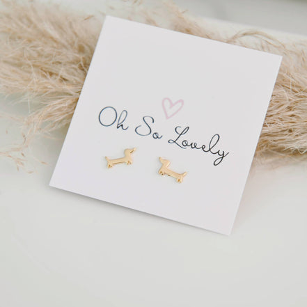 OH SO LOVELY Rowan Weiner Dog Stud Earrings