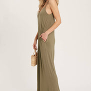 BLUIVY CRISS-CROSS BACK WIDE LEG JUMPSUIT