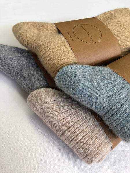 BILLY BAMBOO ICELAND WOOL SOCKS - neutral