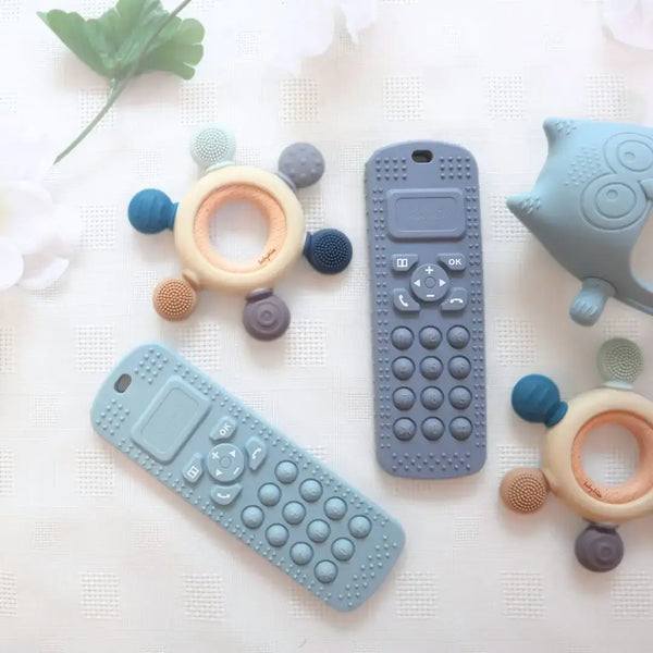Baby bliss Sensory Popper Teether Phone - Sage