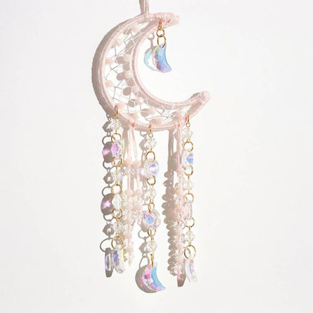 Crystolver Woven round/moon Suncatcher Hanging