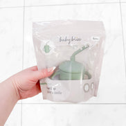 Baby bliss Sippy Cup with Straw, Spill-Proof & Anti-Stain - Sage
