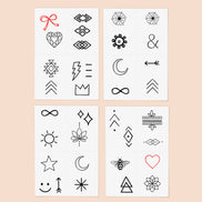 INKED BY DANI Finger Tats Temporary Tattoo Pack