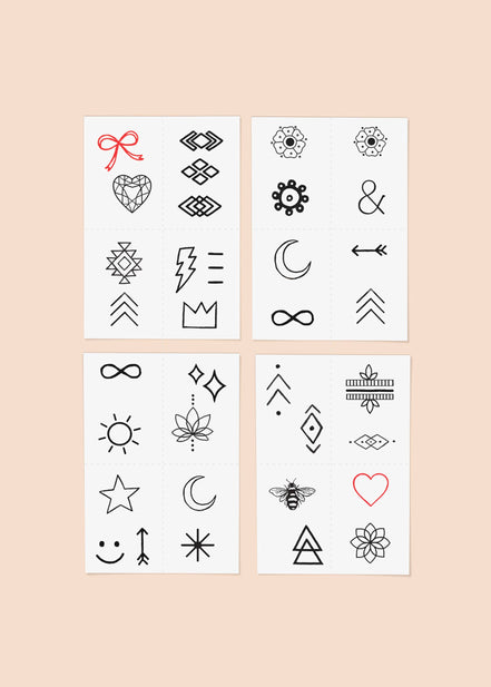 INKED BY DANI Finger Tats Temporary Tattoo Pack