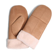FASHION CITY Suede with Faux Fur Cuffed Mittens