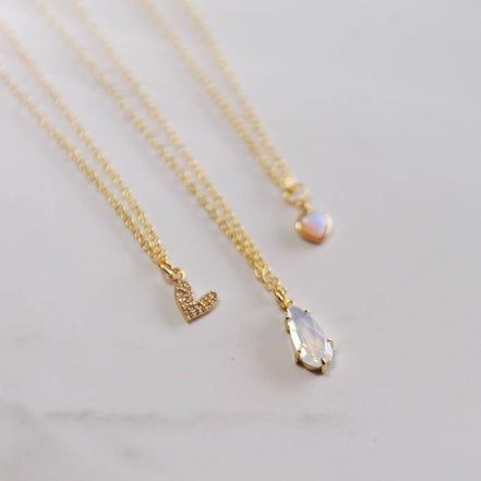 OH SO LOVELY CHERISH / Dainty Heart Charm Necklace