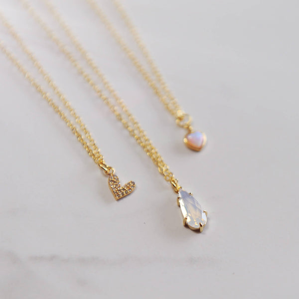 OH SO LOVELY CHERISH / Dainty Heart Charm Necklace