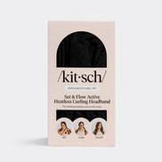 KITSCH Set & Flow Heatless Curling Headband - Black