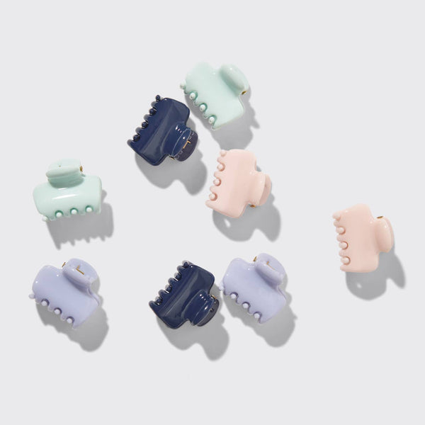 KITSCH Recycled Plastic Mini Cloud Clips 8pc Set- Garden Bouquet