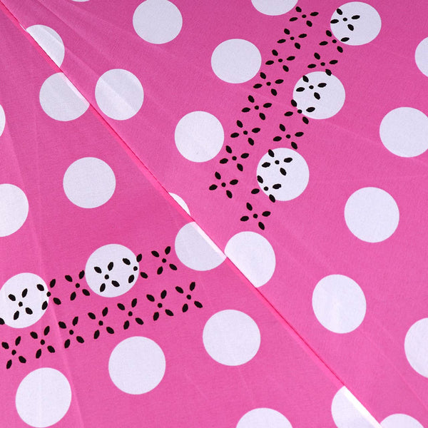 SELINI Pink Big Polka Dot Double Layer Inverted Umbrella - UM18063