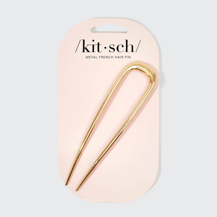 KITSCH Metal French Hair Pin 1pc- Gold