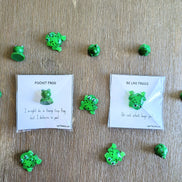UNLIFTED INK Frogs Go Eat Bugs Card with Frog Figurine & Mini Note