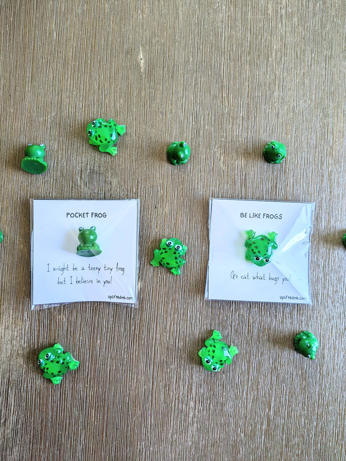UNLIFTED INK Frogs Go Eat Bugs Card with Frog Figurine & Mini Note