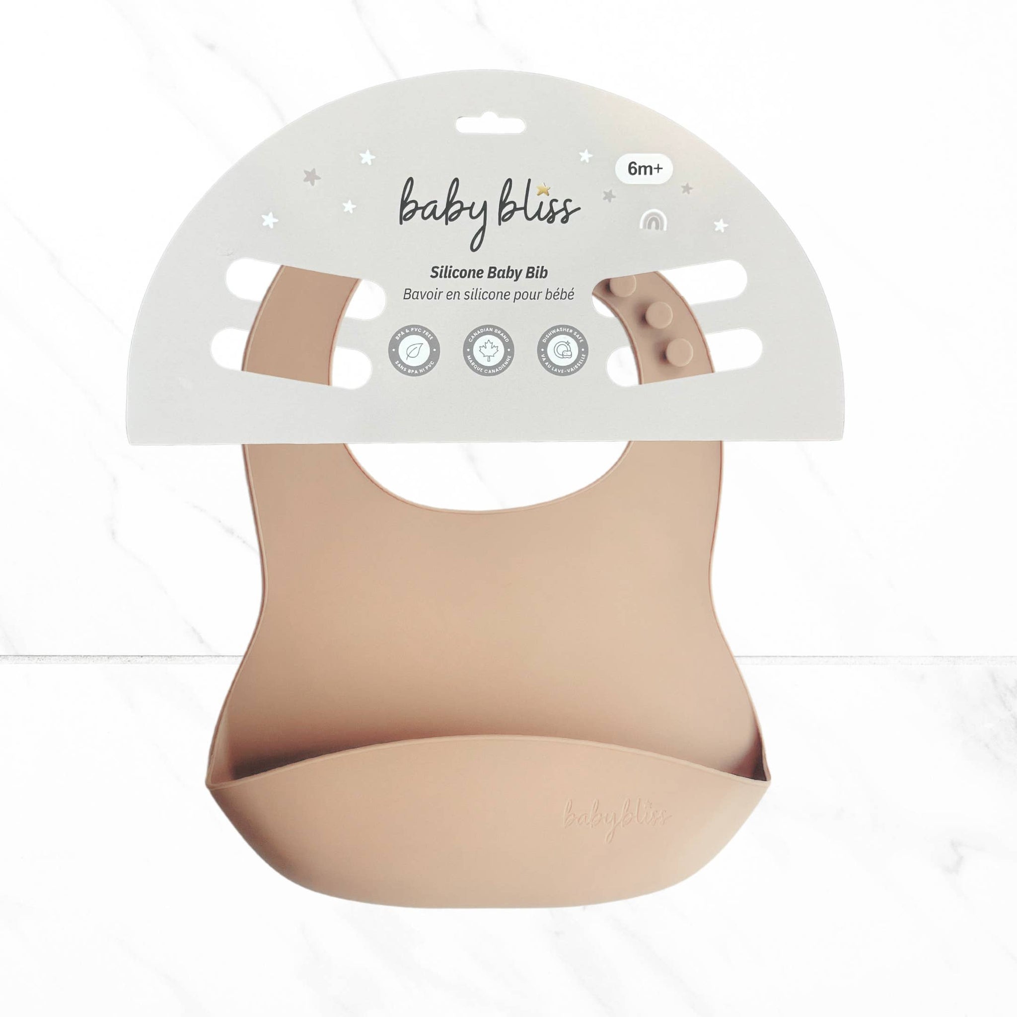 Baby bliss Silicone Bib - Caramel