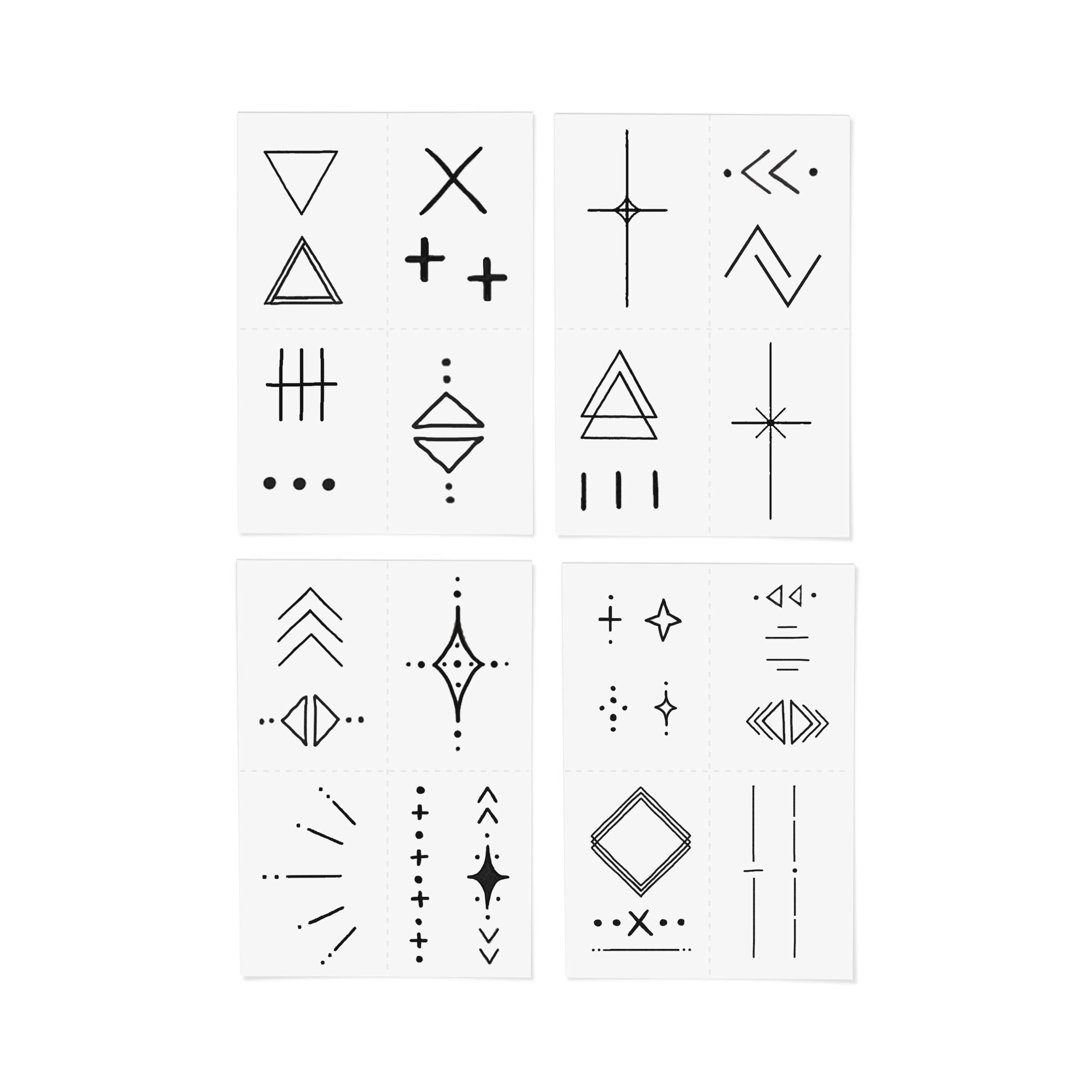 INKED BY DANI Linear Temporary Tattoo Pack