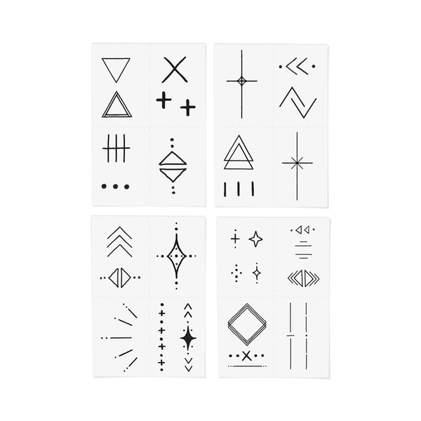 INKED BY DANI Linear Temporary Tattoo Pack