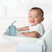 Baby bliss Sippy Cup with Straw, Spill-Proof & Anti-Stain - Sage