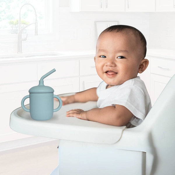 Baby bliss Sippy Cup with Straw, Spill-Proof & Anti-Stain - Sage