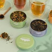 Assorted Trio Tin & Spoon - Organic Black, Green, Herbal Tea